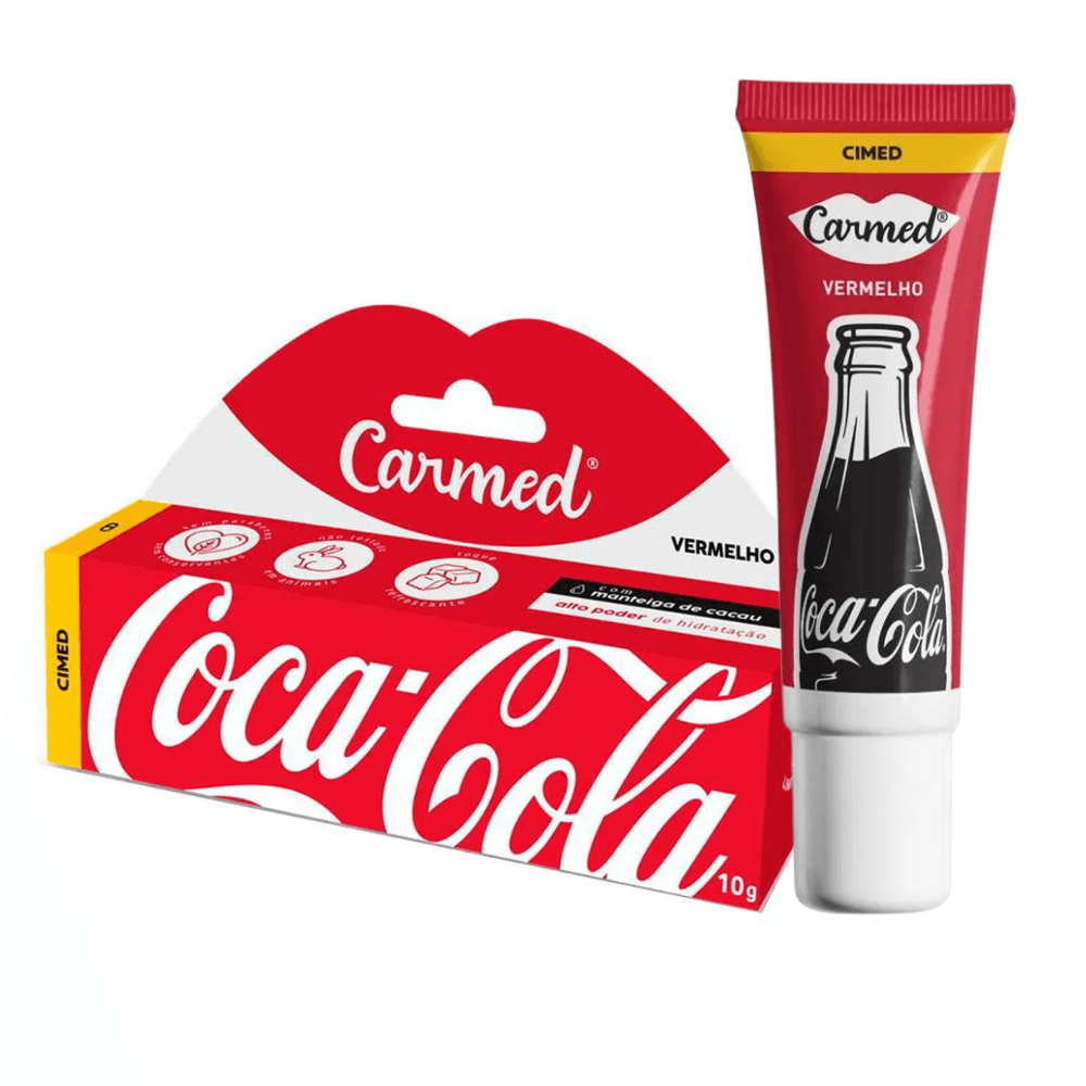 Hidratante Labial Carmed Coca Cola Vermelho 10g